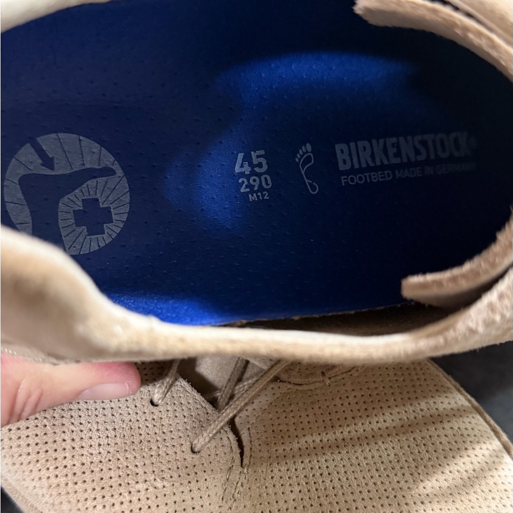 BIRKENSTOCK Honnef Low Light Suede Leather Shoe Sandcastle Mens Size 12 US 45 EU - Picture 2 of 8